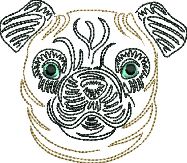 Stickdatei Hunde Zig Zag Dogs 3 Stickmuster digitale Datei Etsy