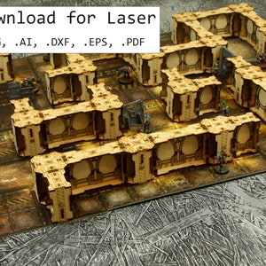 Sector Magneticus Walls - Digital Download for Laser Cutting (.svg, .ai, .dxf, .eps, .pdf)