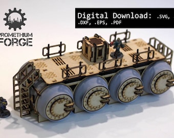 Quad Horizontal Can Tower Terrain Kit - Digital Download for Laser Cutting (.svg, .ai, .dxf, .eps, .pdf)