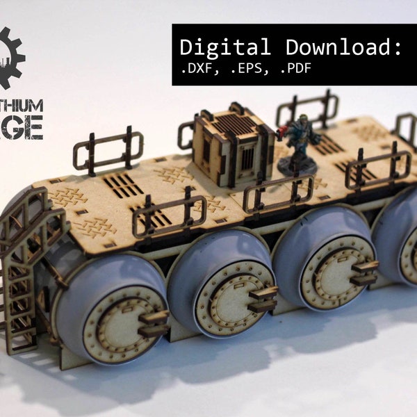 Quad Horizontal Can Tower Terrain Kit - Digital Download for Laser Cutting (.svg, .ai, .dxf, .eps, .pdf)