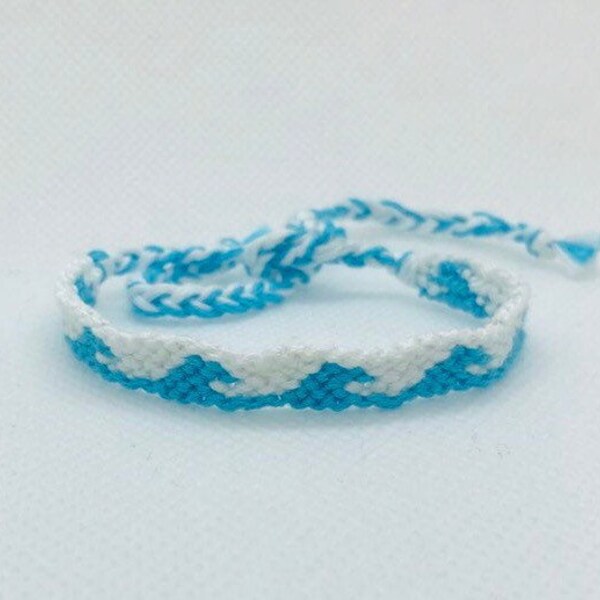 Sky Blue Wave Friendship Bracelet