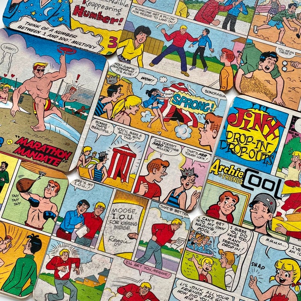 Comic Wooden Coasters | Archie, Jughead, Betty, Veronica, Dilton, Reggie, Riverdale