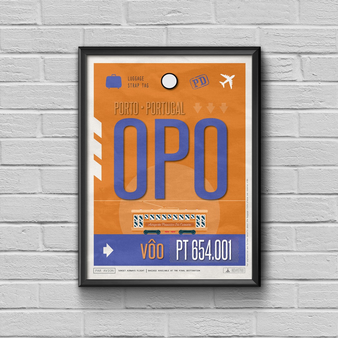 porto-airport-tag-portugal-travel-framed-poster-porto-luggage-tag