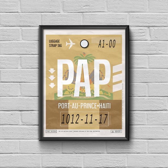 Haiti Airport Tag Porte Au Prince Travel Poster Vintage Etsy<script async src=