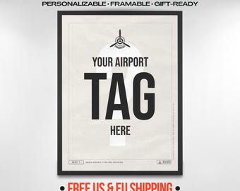 Shenzhen Airport Code Poster, Vintage SZX Luggage Tag Art - Etsy