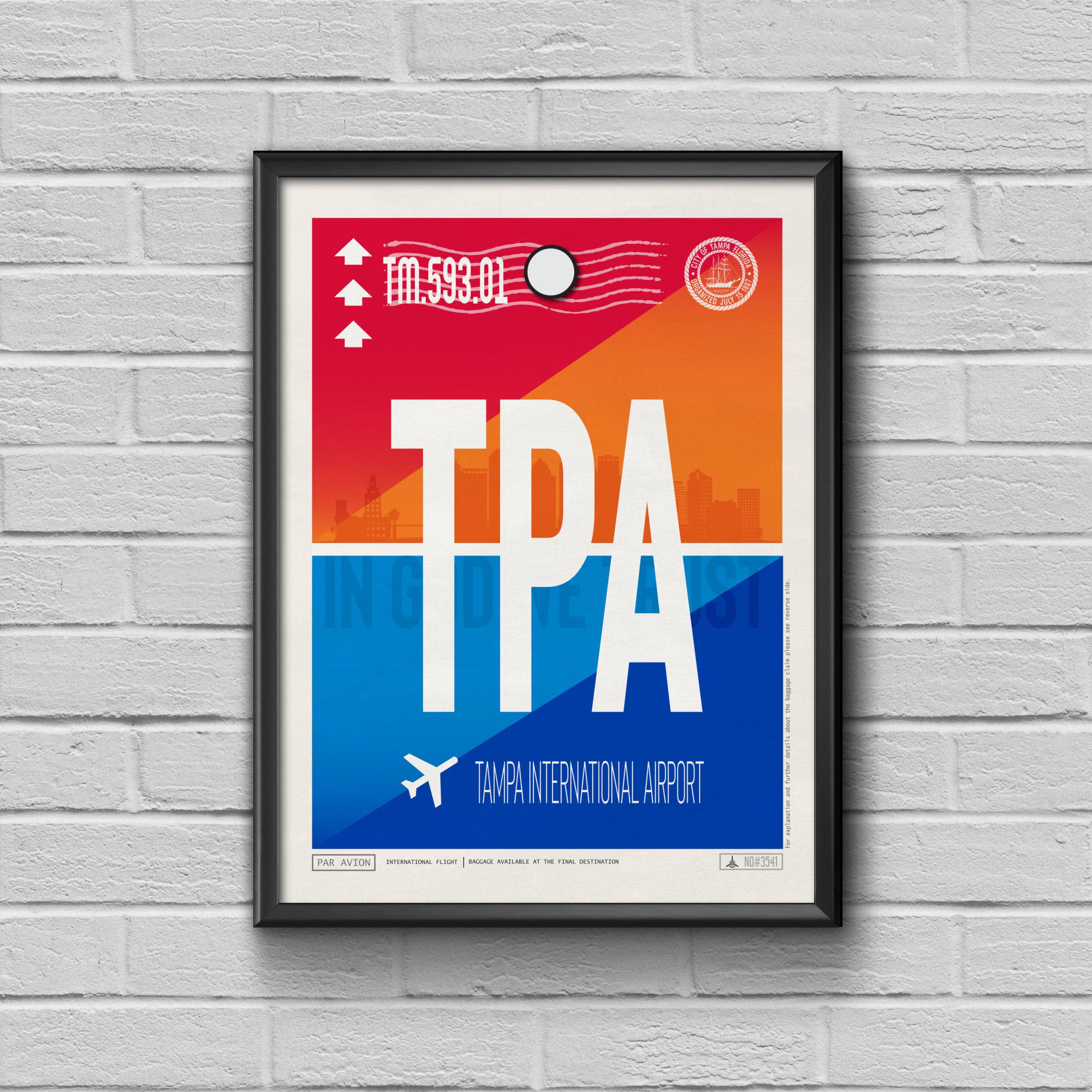 Tampa Airport Tag USA Florida TPA: Personalized Travel Souvenir