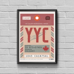 Calgary Airport Tag: Canada Travel Souvenir, YYC Code Luggage Tag (Customizable Design, Gift-Ready Decor)
