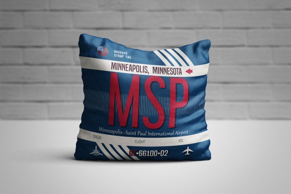 MSP Throw Pillow Minneapolis Airport Throw Pillow in 2020 | Prague airport