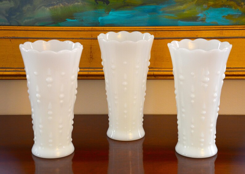Milk Glass Vase Vintage Milk Glass Milk Glass Bud Vase Milk Etsy
