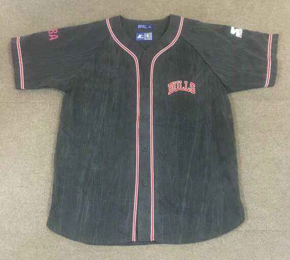 bulls button up jersey