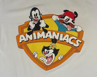 VTG Warner Bros Animaniacs T-shirt White Adult XL Made in USA 1993