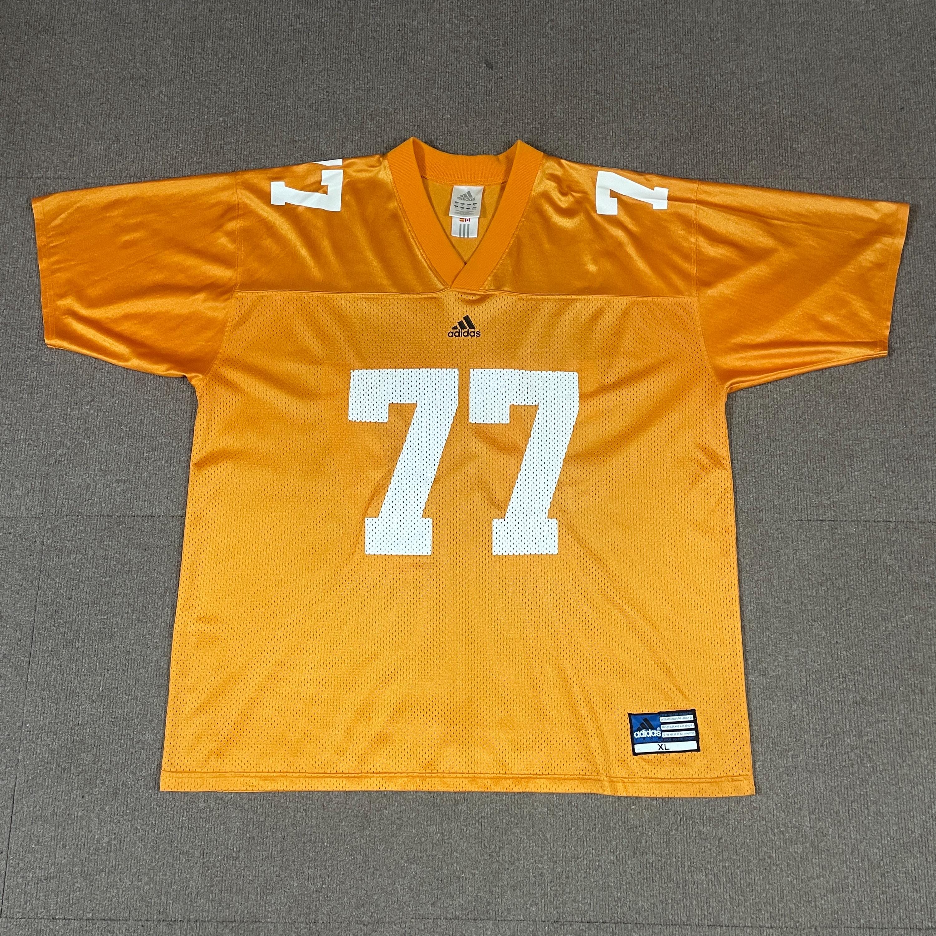 VTG Adidas Tennessee Volunteers Football Jersey #77 Orange Adult