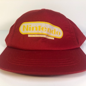 VTG Nintendo Snapback Hat Cap Red YOUTH Video Games Mario Luigi NES 80s 90s
