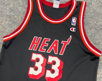 VTG Champion Alonzo Mourning Miami Heat Jersey #33 Black Youth L