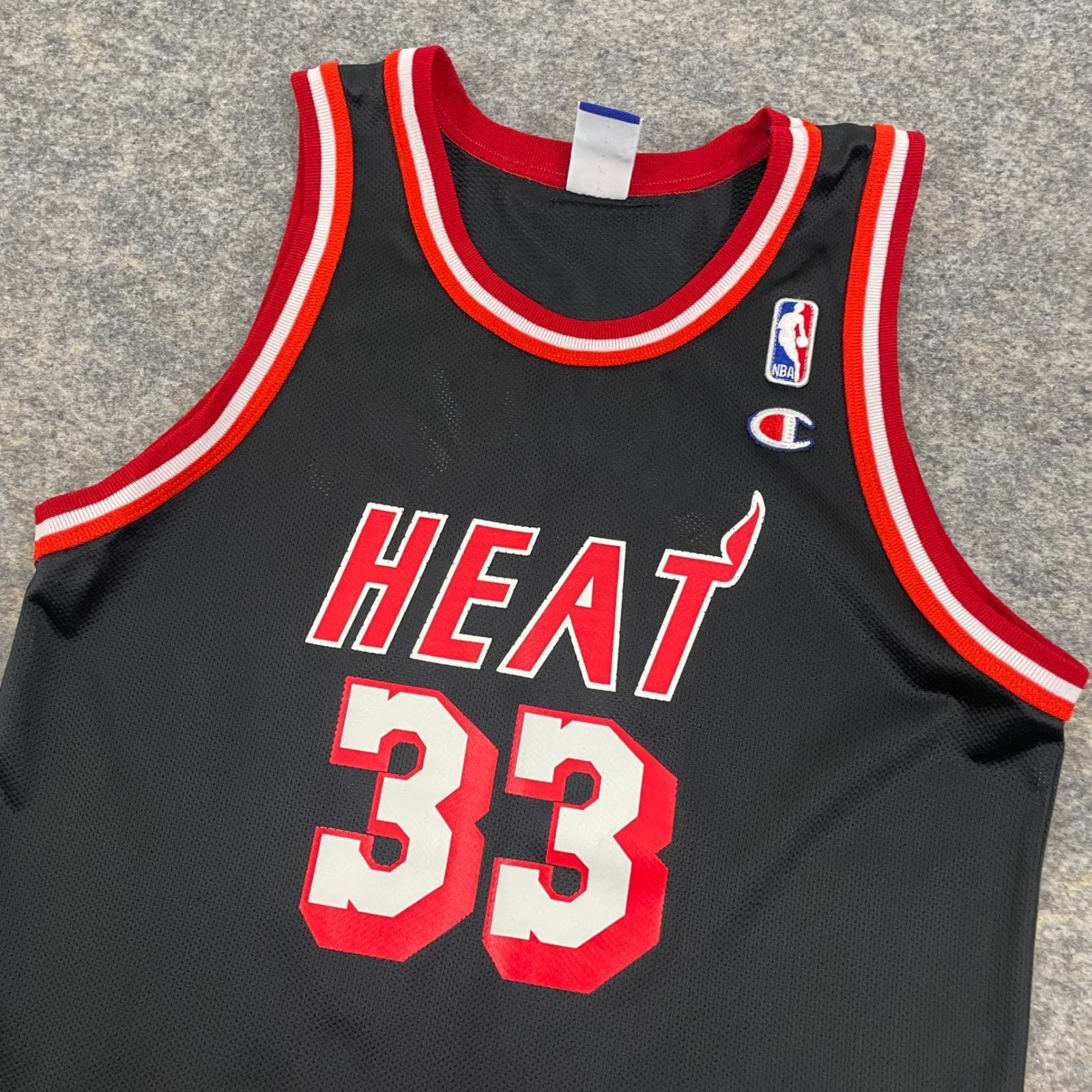 VTG Champion Alonzo Mourning Miami Heat Jersey #33 Black Youth L