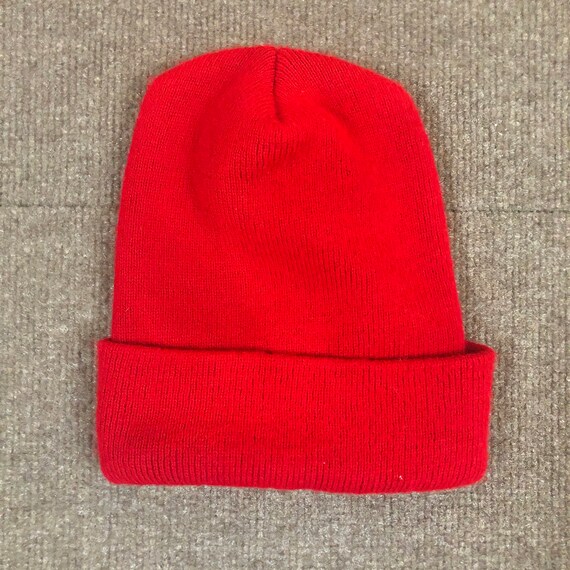 VTG Ohio State Buckeyes Knit/Winter Hat Red 90s N… - image 3