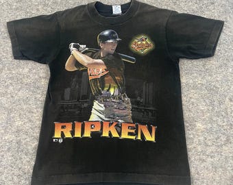 VTG Salem Cal Ripken Jr Baltimore Orioles T-shirt Svart Barn Stor 14-16