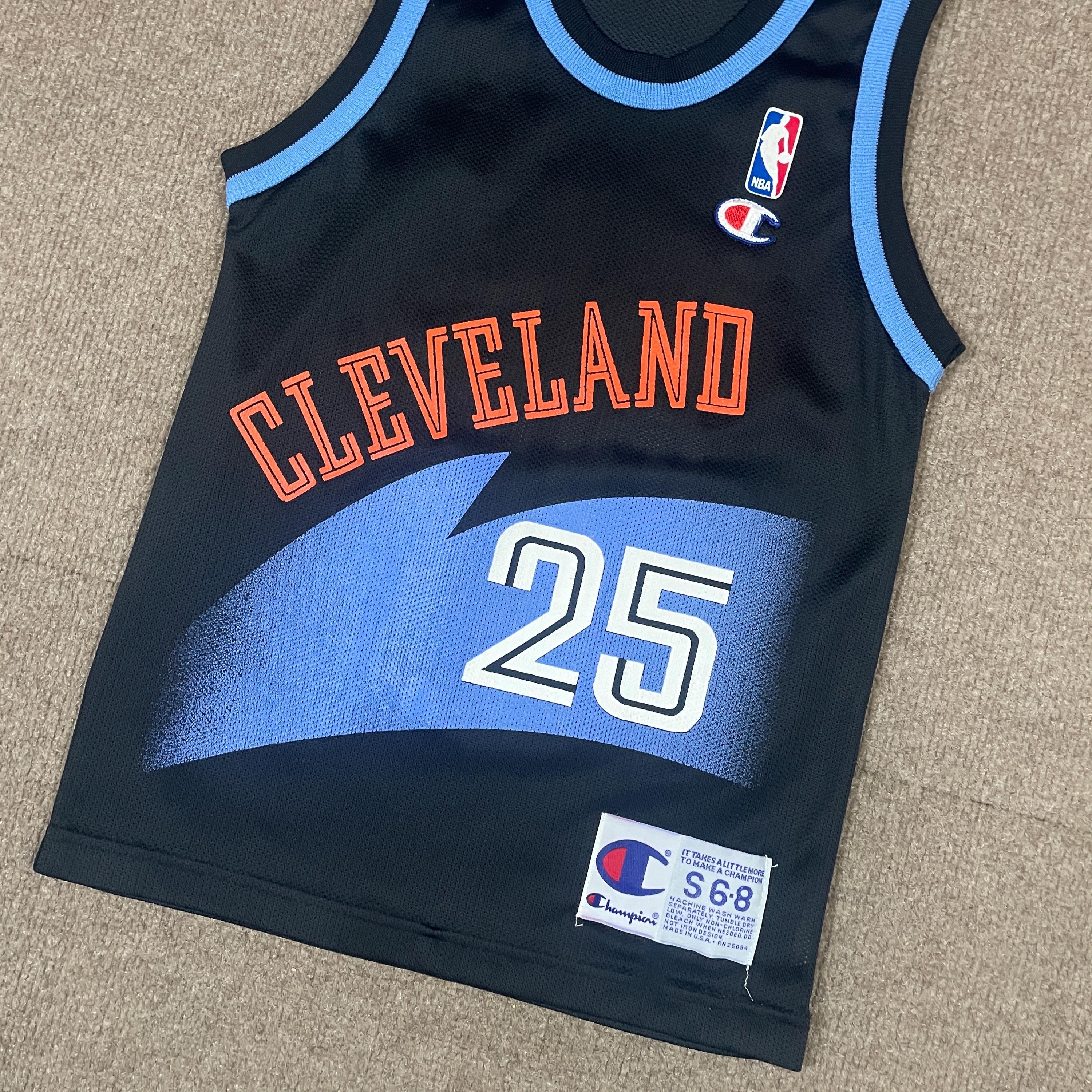 NBA Adidas Originals×CAVS Mark Price #25 VTG Champion Mark Price Cleveland Cavaliers Jersey #25 Black