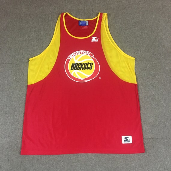 VTG Starter Houston Rockets Basketball Jersey Red/yellow Adult 