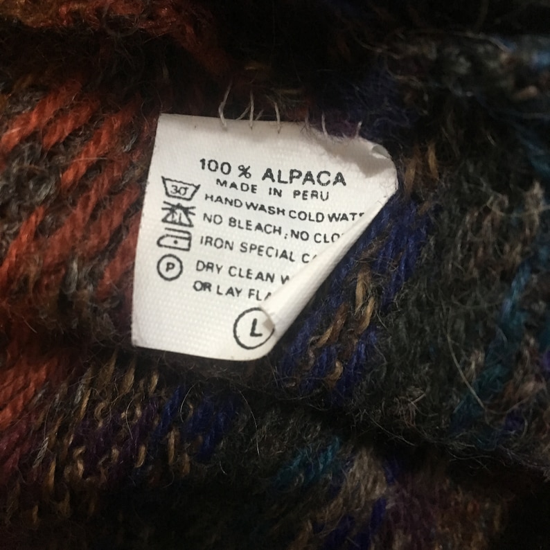 VTG The Territory Ahead 3 Button Pullover Multicolor Alpaca Sweater Adult Large