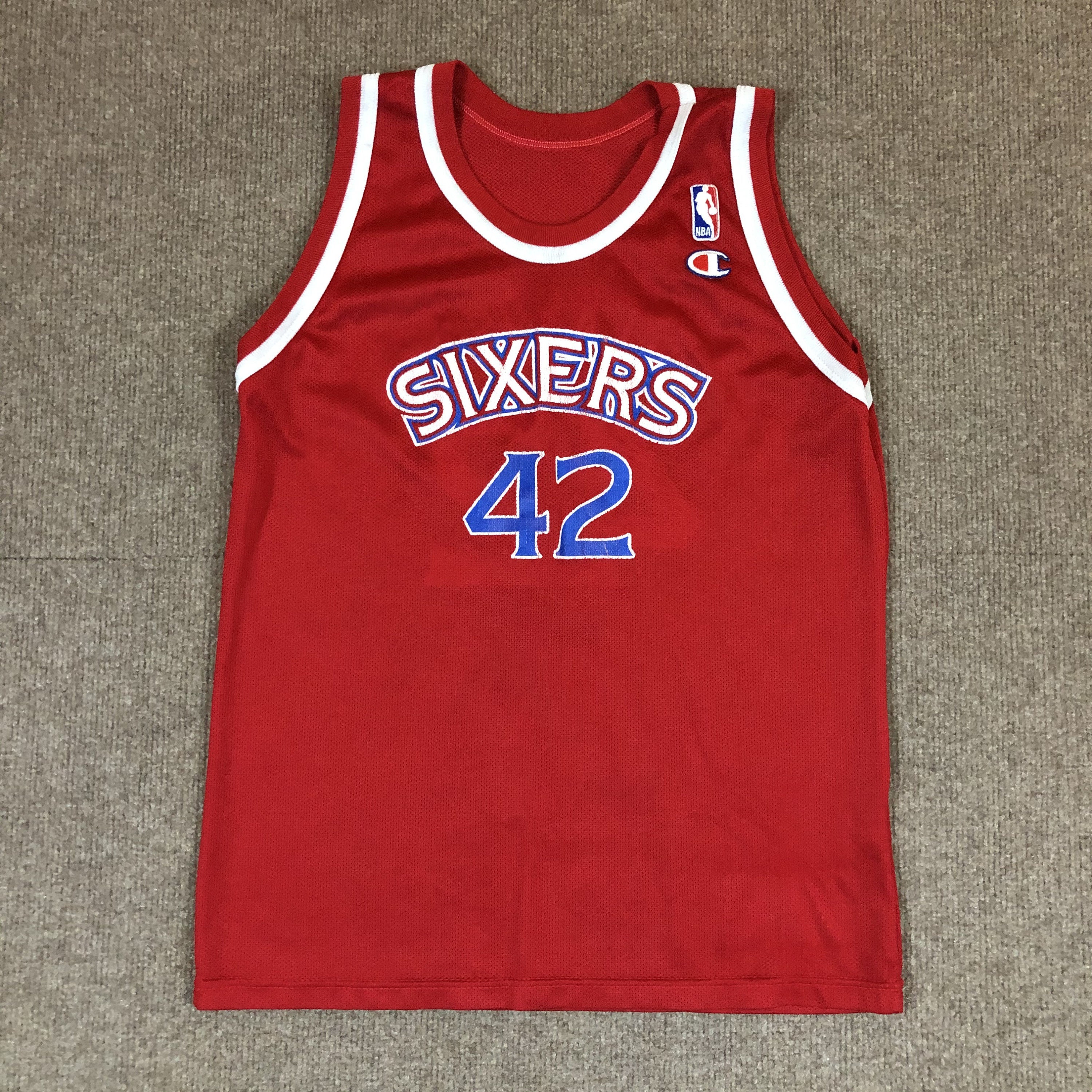 MAURICE CHEEKS PHILADELPHIA SIXERS RETRO SIGNED AUTHENTIC JERSEY ADULT XL
