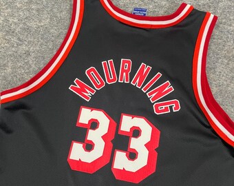 VTG Champion Alonzo Mourning Miami Heat Jersey #33 Black Youth L