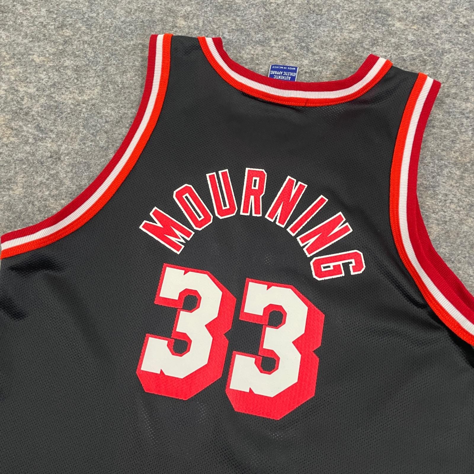 VTG Champion Alonzo Mourning Miami Heat Jersey #33 Black Youth L