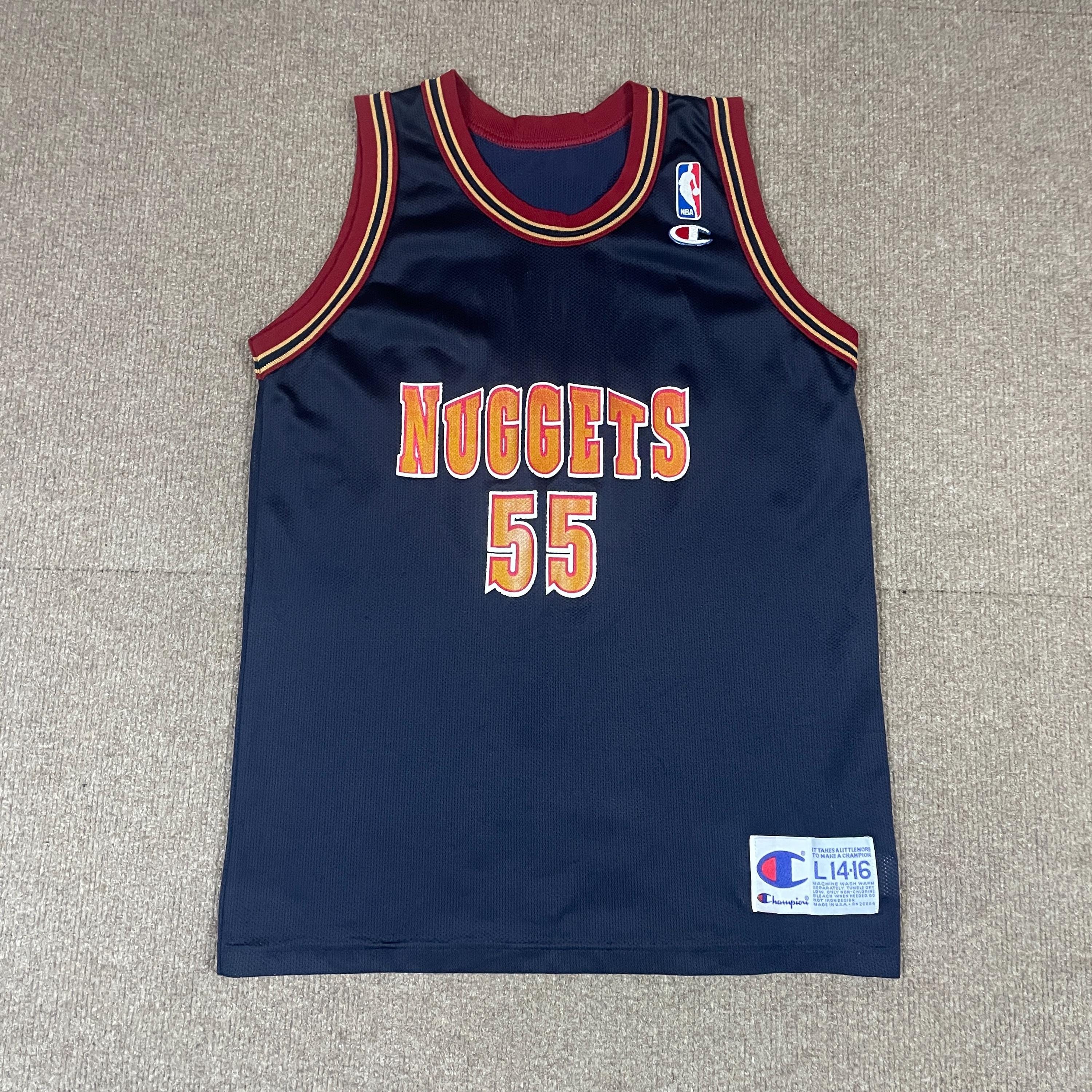 VTG Champion Dikembe Mutumbo Denver Nuggets Basketball Jersey #55 Youth  Large