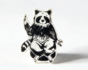 Raccoon Deity Hard Enamel Pin