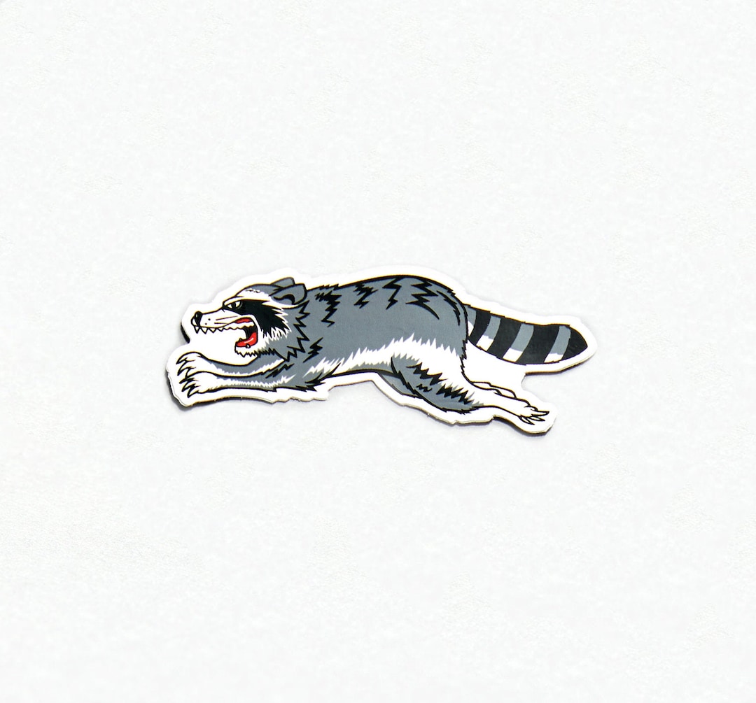 Mechanic Raccoon Sticker British Motorcycle Raccoon Sticker (left Facing) - Etsy