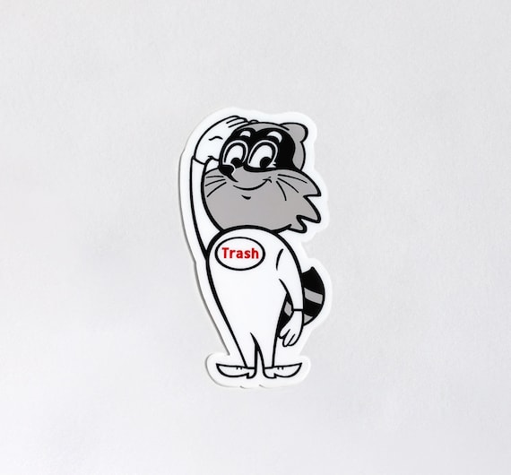 Trash Talker Raccoon Sticker for Sale by PeachesMommy