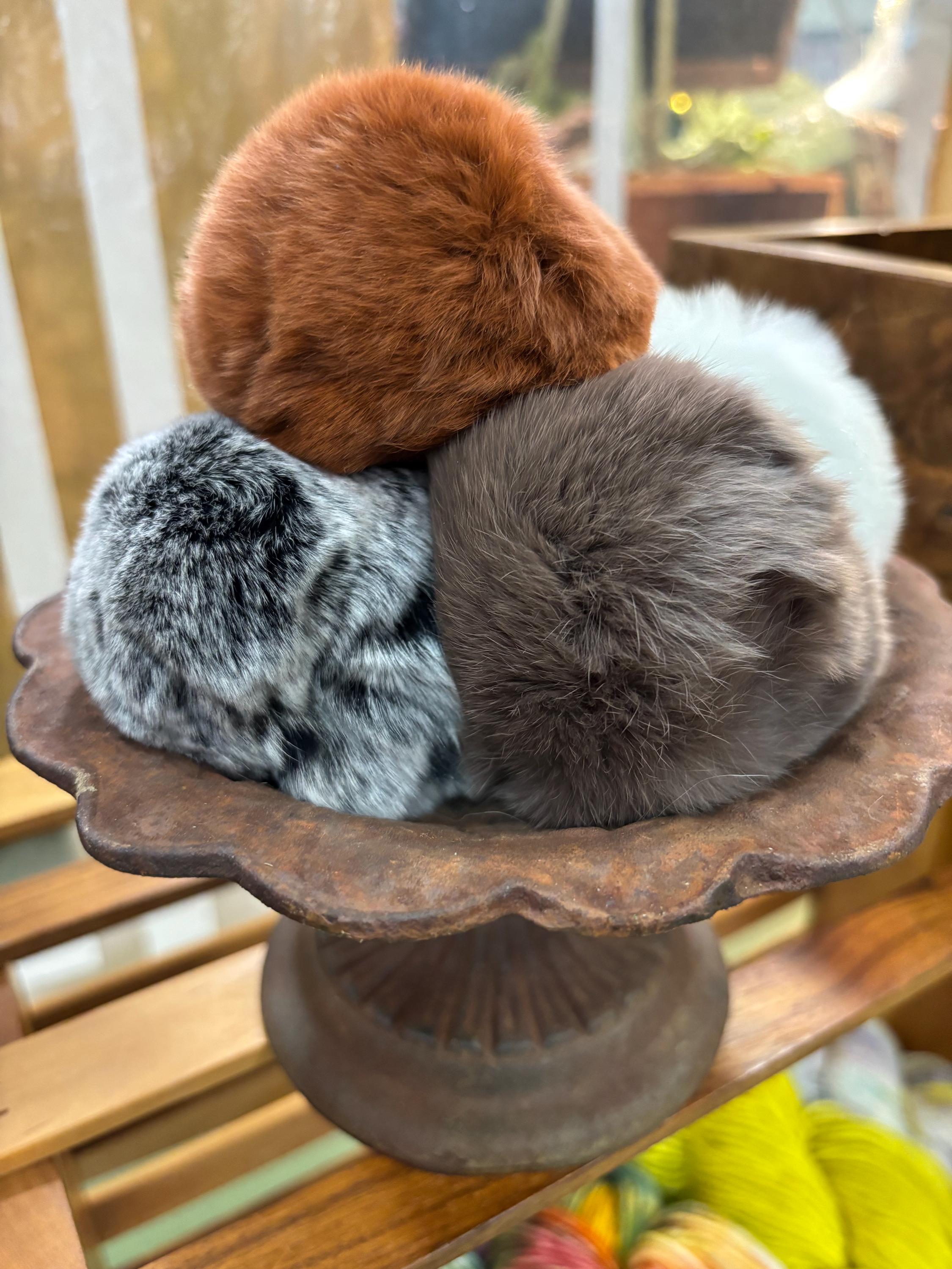 Damisfurry Rex Rabbit Fur Winter Hat With Raccoon Fur Top Excellent Warm! B-2 Rex Rabbit Fur Hat - Etsy main image 3