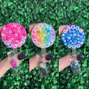 Personalized Resin Badge Reel | Custom Badge Reel | Nurse ID Holder | Vet Tech Key Card