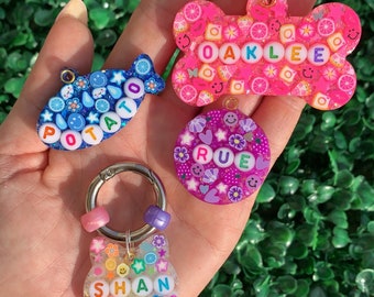 Customizable Dog Tags | Customizable Cat Tags | Resin Pet Tags | Pet ID tags | Dog Tags for Dogs Personalized | Designer Tags | Dog Tag