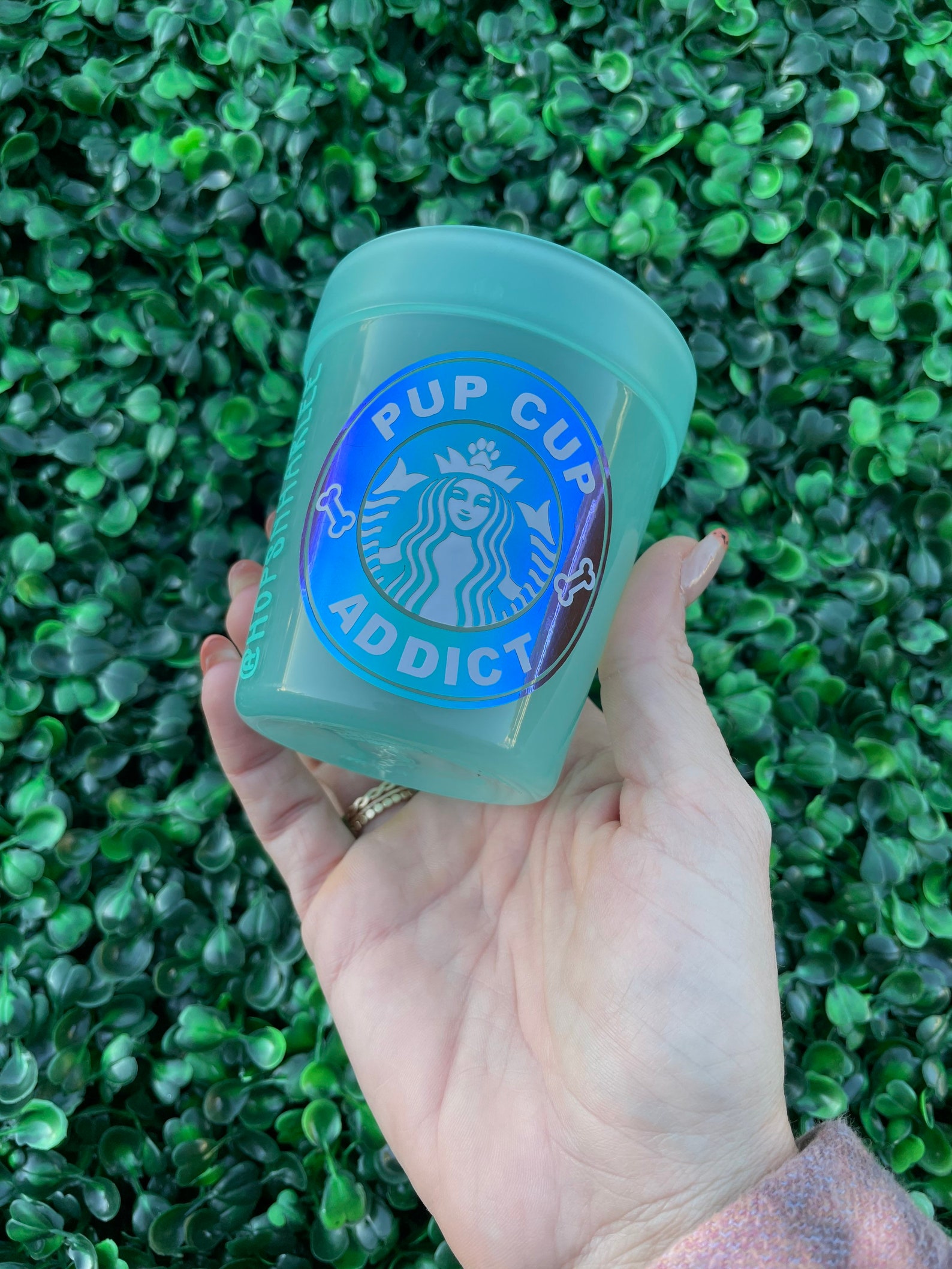Starbucks Reusable Pup Cup 8 Oz Starbucks Puppucino Mint Etsy