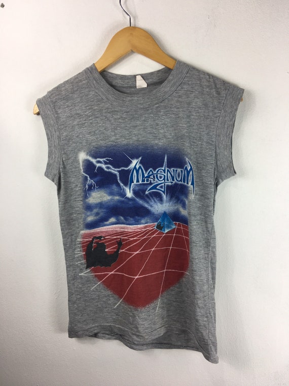 Vintage Magnum Uk Tour 1985 Tank Top Shirt
