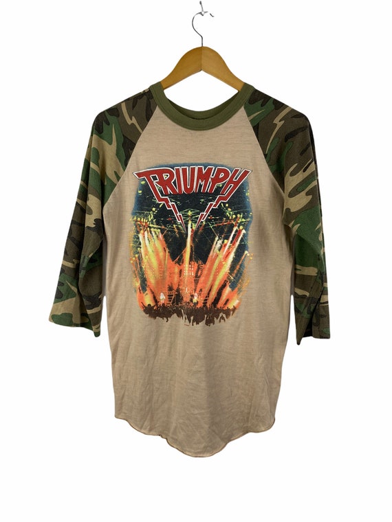 Vintage Triumph Camo Raglan World Tour 