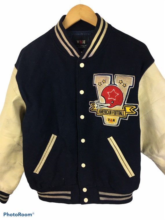 Vintage Van Jac Varsity Jacket With Leather Sleeve