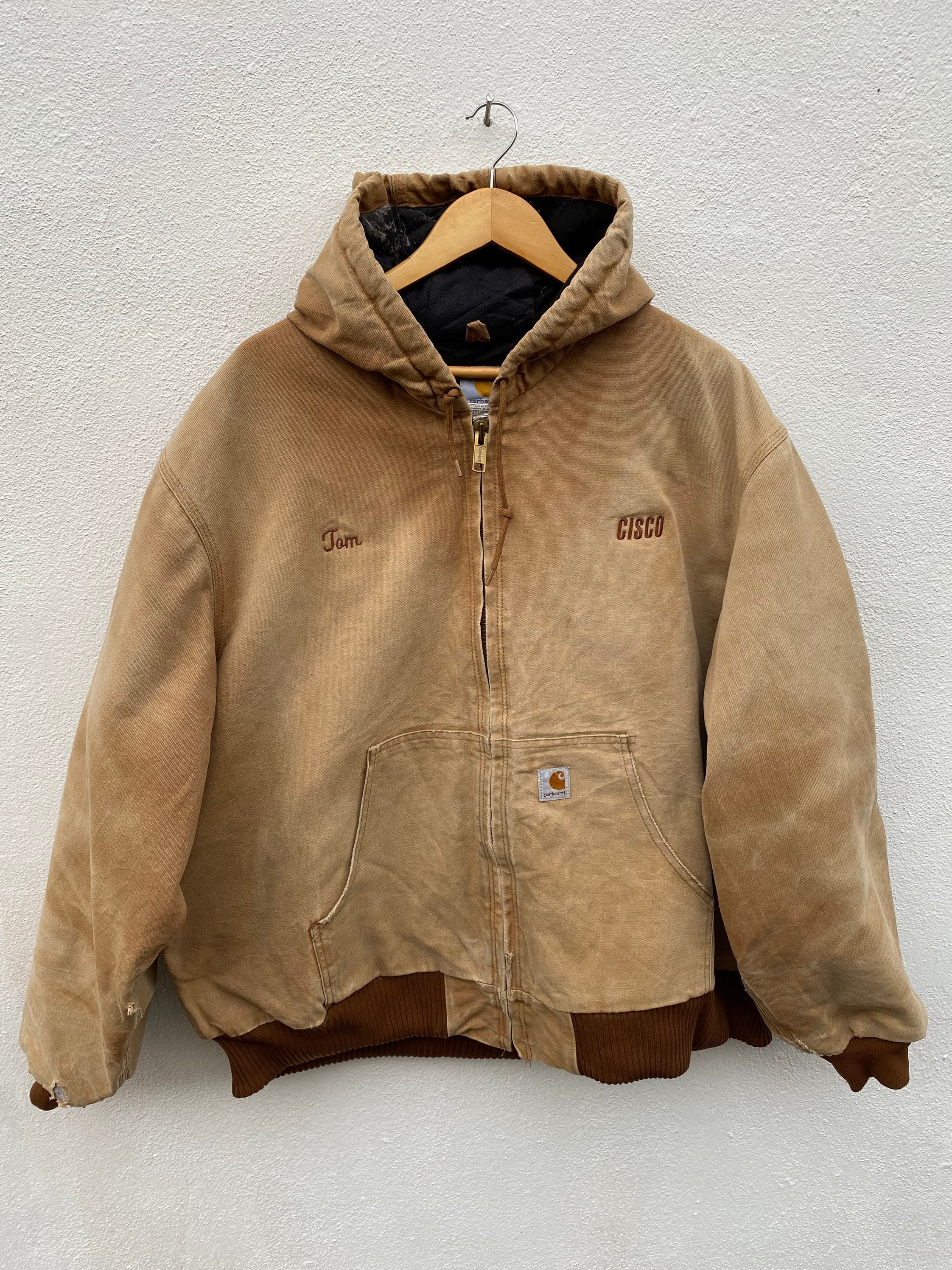 Chaqueta de lona vintage Carhartt Detroit con capucha | Etsy México