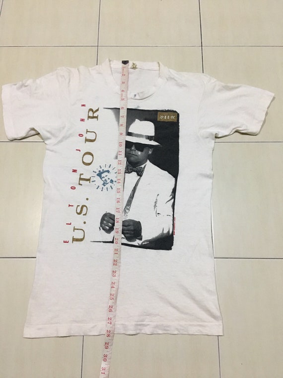 Vintage 80s elton john us tour 1988 shirt - image 10