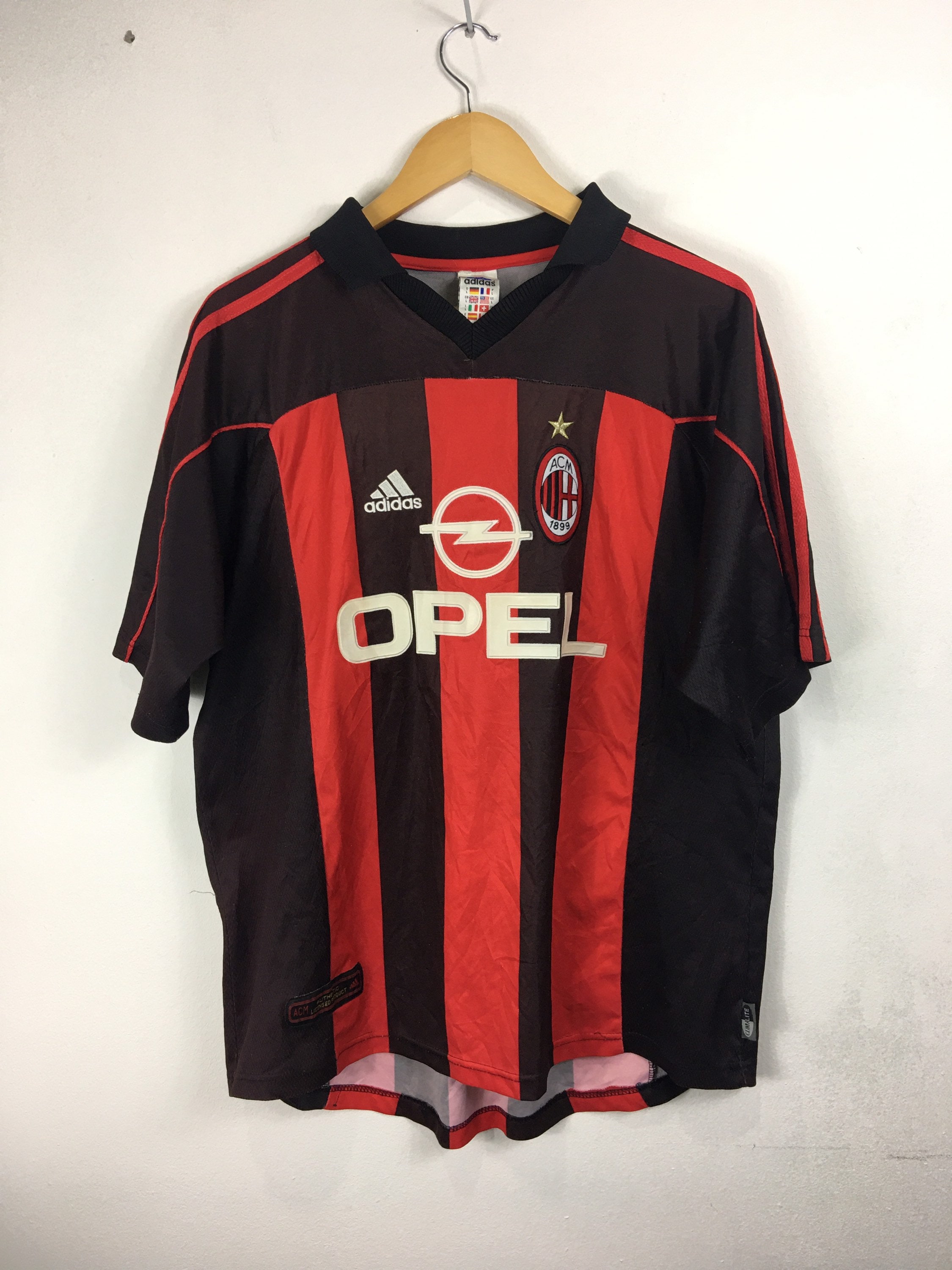 doen alsof Daarbij Voorzichtig Vintage Adidas AC Milan Opel 2000 Trikot Football Jersey - Etsy Norway