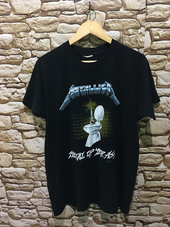 Vintage Metallica Metal Up Your Ass Electric Chair 80s Tee Etsy