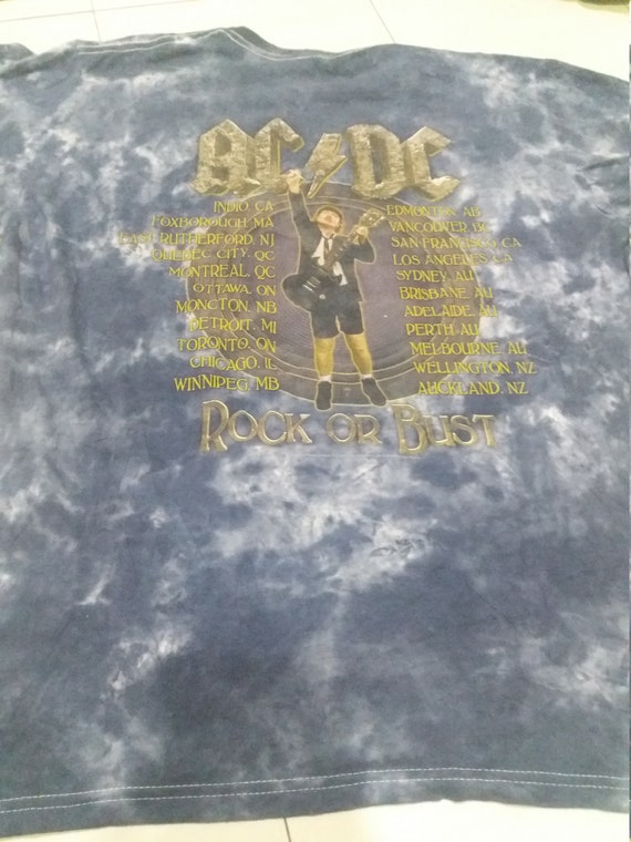 Vintage mosquitohead ac dc acid wash tour shirt