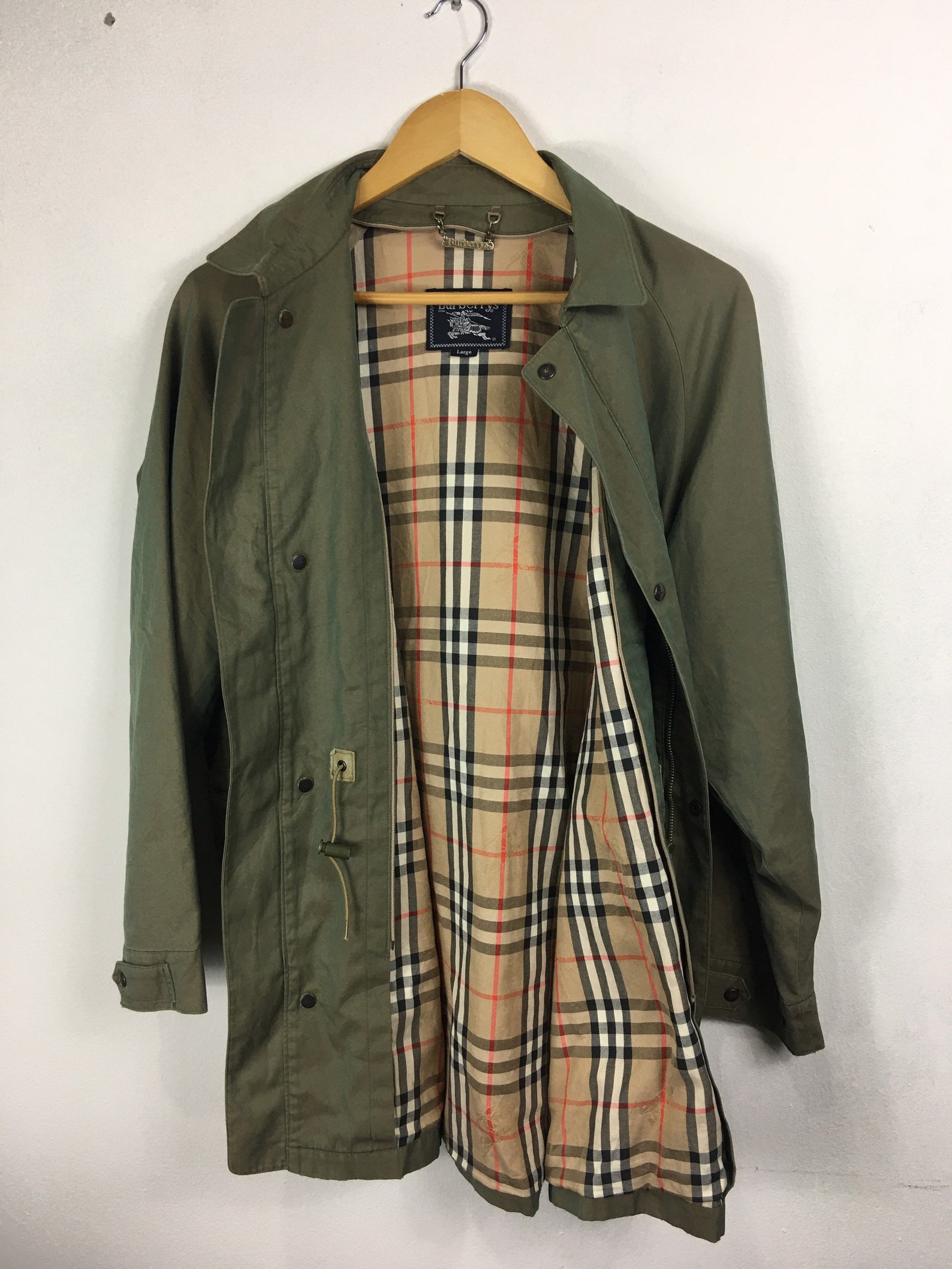 Vintage Burberrys Trench Coat Nova Check Inside Jacket | Etsy