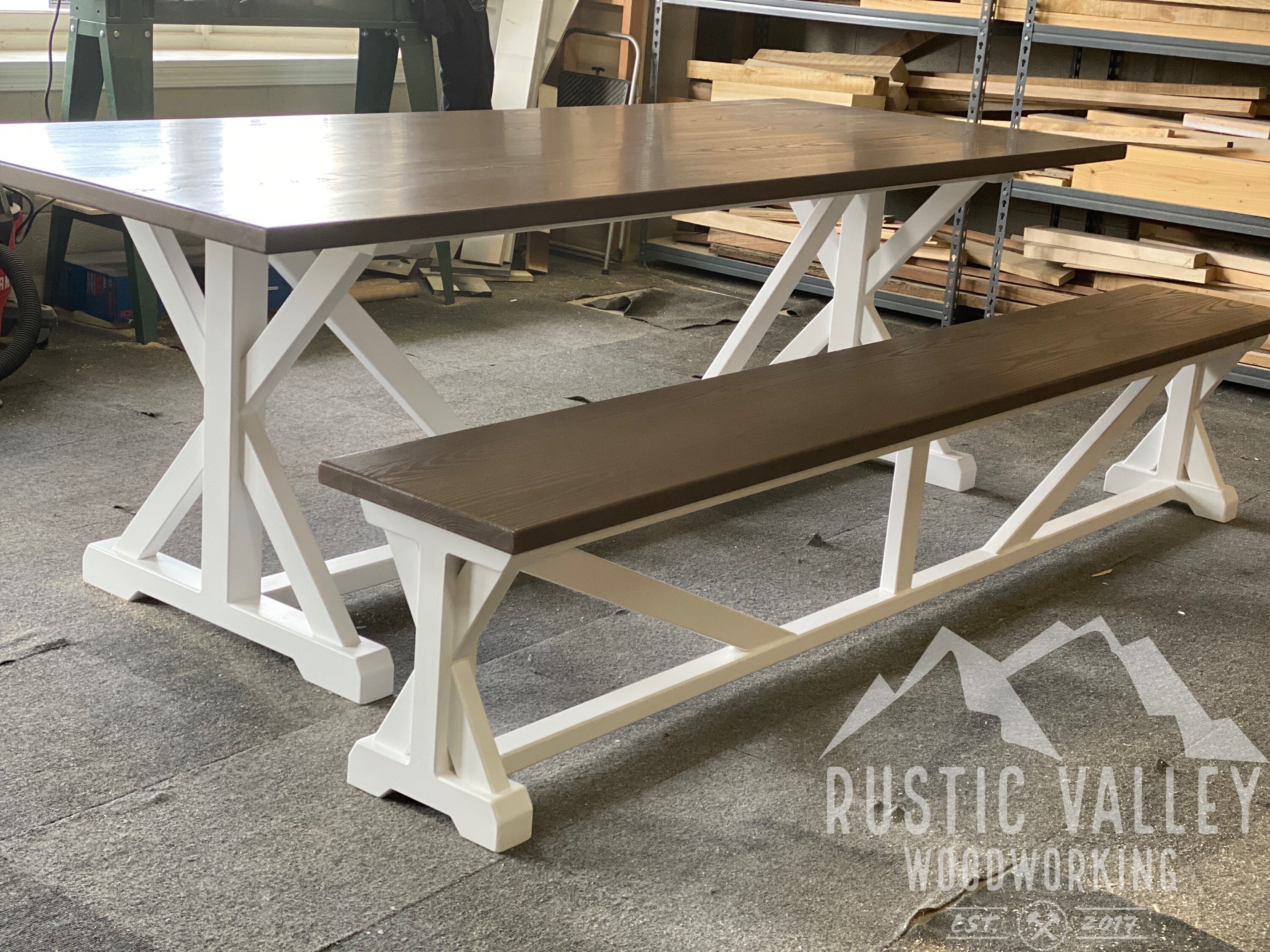 X Dining Table Farmhouse Dining Table Kitchen Table Rustic | Etsy