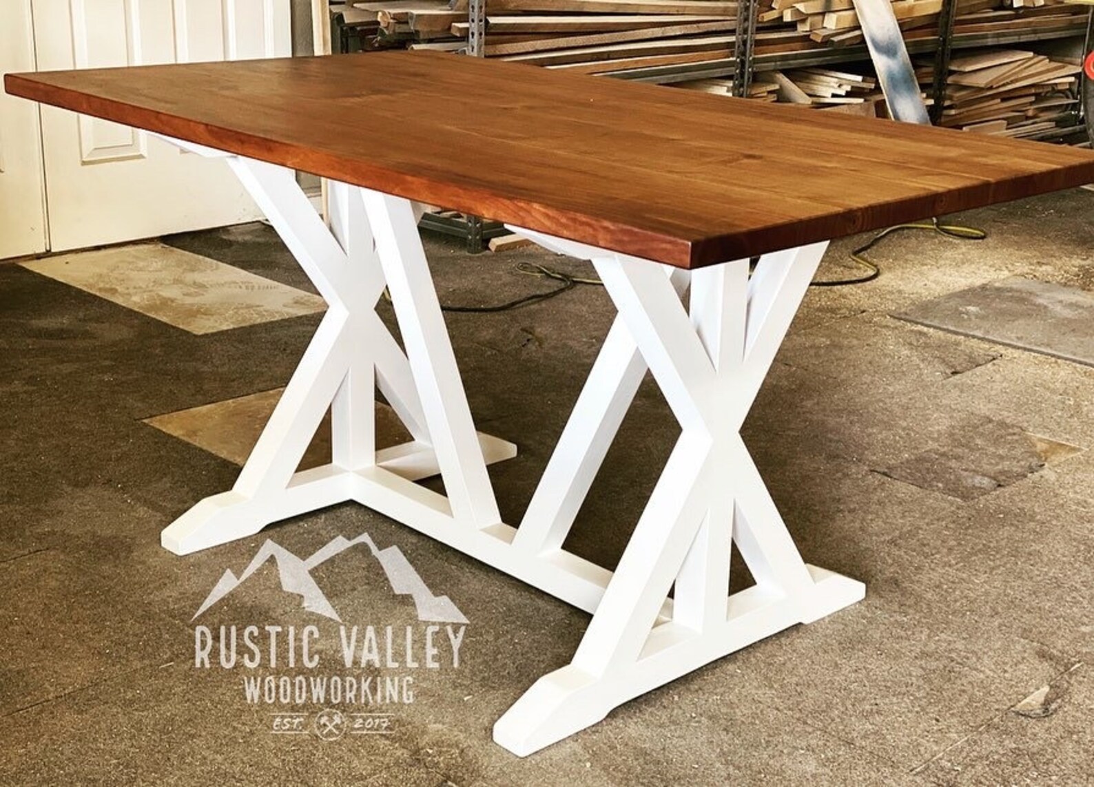 X Dining Table Farmhouse Dining Table Kitchen Table Rustic | Etsy