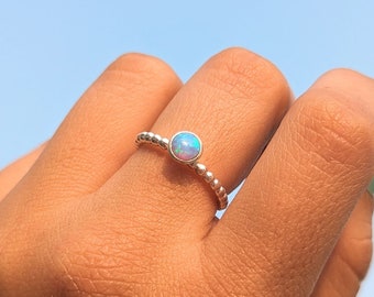 Sterling Siver Opal Ring | Available in sizes 6,7,8,9 | Iridescent Opal Ring