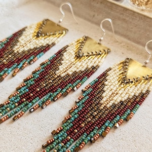 DIY Beading Kit for Earrings | Jewelry Making Kit with Beads, Thread & Tools | Handmade Gift for Creative Women | Malala Earrings Kit