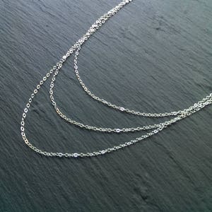 Triple Layer Necklace - Necklace Silver Set - Multistrand Necklace ...