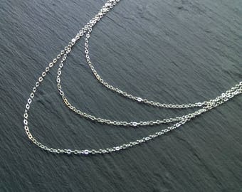 Collier triple couche - collier en argent - collier multirang - collier délicat - chaîne en argent sterling - cadeau pour femme - délicat